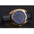 Hermes Dressage Blue Dial Gold Case Black Leather Strap