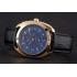 Hermes Dressage Blue Dial Gold Case Black Leather Strap