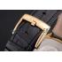 Hermes Dressage Blue Dial Gold Case Black Leather Strap