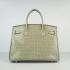 Hermes Birkin 6088 Ladies Crocodile Grey Handbag