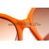 Replica Hermes Oversized Round Frame Orange Sunglasses 308100