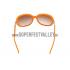 Replica Hermes Oversized Round Frame Orange Sunglasses 308100