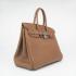 Hermes Original leather 6089A Cow Leather Coffee Handbag