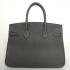 Hermes Original leather HB35 Handbag Snake Leather Black