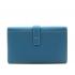 Hermes Wallet H1125 Wallet Cow Leather Blue