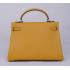 Replica Hermes Kelly H1043 Cow Leather Yellow Handbag