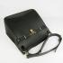 Hermes Jypsiere H6508 Cross Body Bag Cow Leather Black