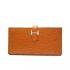 Hermes Wallet H1114 Wallet Ostrich Skin Orange