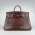 Hermes Birkin 6099 Ladies Crocodile Brown Bag Replica