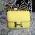 Hermes Constance Genuine Leather Yellow Bag Replica