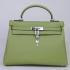 Hermes Kelly H1043 Ladies Cow Leather Green Handbag Replica