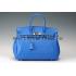 Hermes Birkin 35 Blue Ostrich Leather 607483