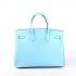 Hermes Original leather HB30 Ladies Lambskin Blue