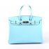 Hermes Original leather HB30 Ladies Lambskin Blue