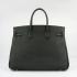 Hermes Original leather 6089A Ladies Lambskin Black Handbag