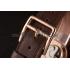 Hermes  MOP Dial Brown Leather Bracelet 801389