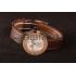 Hermes  MOP Dial Brown Leather Bracelet 801389