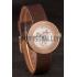 Hermes  MOP Dial Brown Leather Bracelet 801389