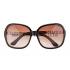 Hermes Large Oversized Brown Frame Sunglasses with Metallic Logo 308103