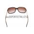 Hermes Large Oversized Brown Frame Sunglasses with Metallic Logo 308103