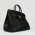 Hermes Original leather 6089 Handbag Lambskin Black