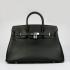 Hermes Original leather 6089 Handbag Lambskin Black