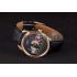 Hermes  Croco Leather Strap Black Dial 801397 Replica