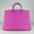 Hermes Birkin 6099 Handbag Cow Leather Purple