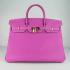 Hermes Birkin 6099 Handbag Cow Leather Purple