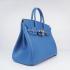 Hermes Original leather 6089 Cow Leather Blue Bag