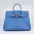 Hermes Original leather 6089 Cow Leather Blue Bag