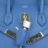 Hermes Original leather 6089 Cow Leather Blue Bag