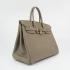 Hermes Original leather 6089A Ladies Lambskin Grey Handbag Replica