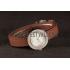 Replica Hermes  MOP Dial Brown Elongated Leather Bracelet 801393