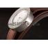 Replica Hermes  MOP Dial Brown Elongated Leather Bracelet 801393