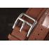 Replica Hermes  MOP Dial Brown Elongated Leather Bracelet 801393