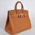 Hermes Original leather HB35 Handbag Cow Leather Coffee