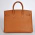 Hermes Original leather HB35 Handbag Cow Leather Coffee