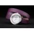 Cheap Hermes  MOP Dial Purple Elongated Leather Strap