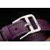 Cheap Hermes  MOP Dial Purple Elongated Leather Strap