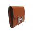 Hermes Wallet H2006 Ladies Cow Leather Orange