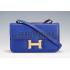 Hermes Constance Elan Blue Electric With Gold Hardware 608122