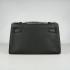 Hermes Clutches H008 Briefcase Cow Leather Black Handbag