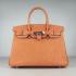 Hermes Birkin 6088 Ladies Ostrich Skin Orange Handbag