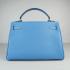 Hermes Kelly 6108 2way Cow Leather Blue