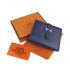 Cheap Hermes Wallet H006 Cow Leather Blue