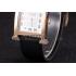 Replica Hermes Heure H Rose Gold Bezel Black Leather Strap White Dial 80235