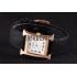 Replica Hermes Heure H Rose Gold Bezel Black Leather Strap White Dial 80235