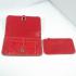 Hermes Wallet H001 Ladies Ostrich Skin Red