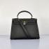 Hermes Original leather 6108 Ladies Black Handbag Replica